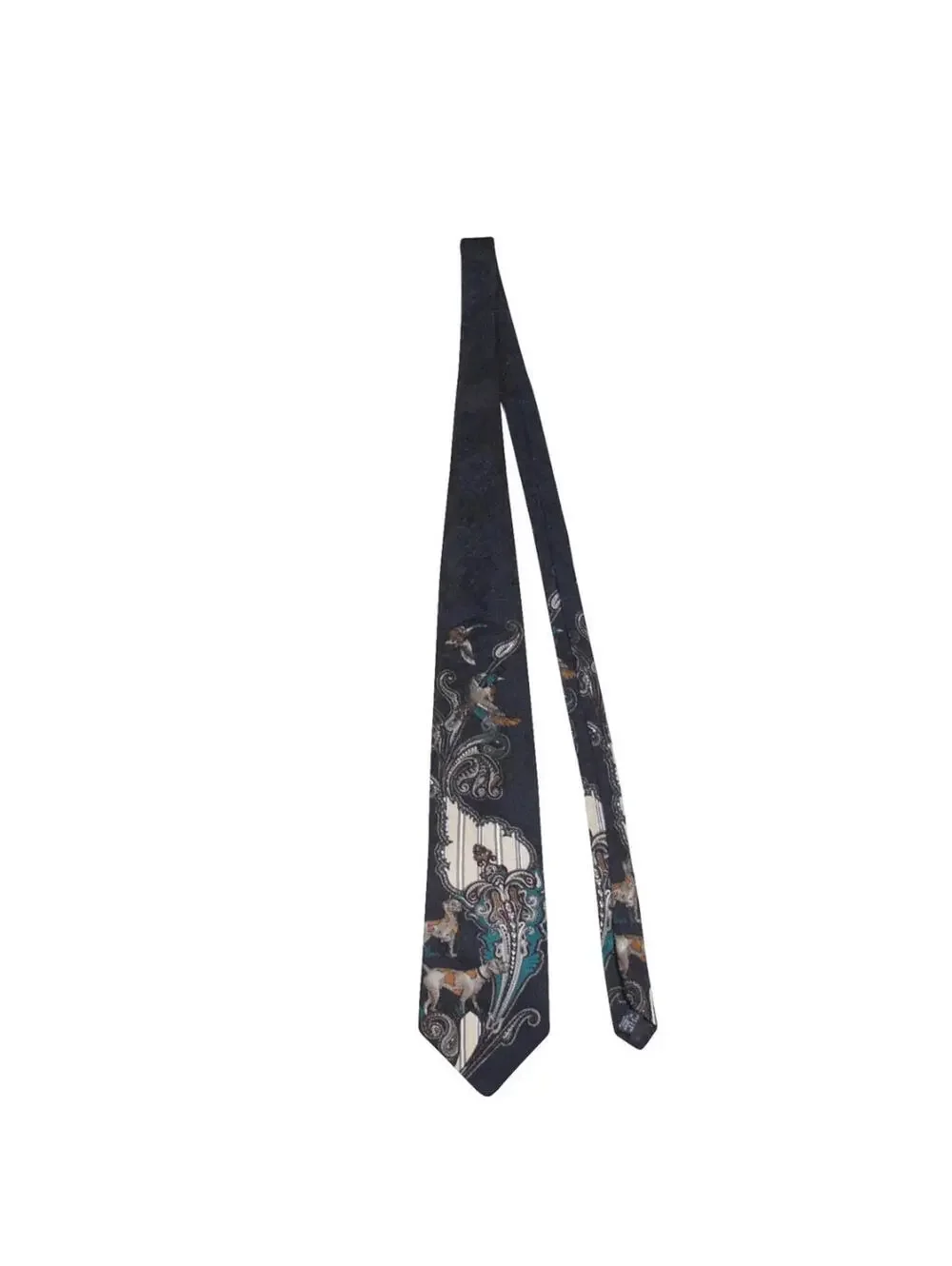 Vintage Hunting 90s Deer Bucks Camo Hunt Birds Dogs Mens Tie